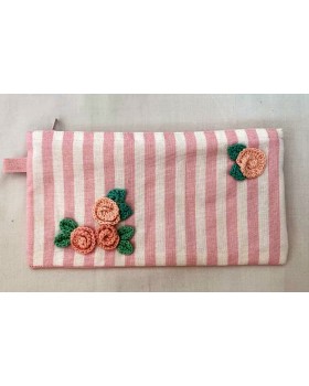 Happy Threads Pretty Cotton Storage Pouch (Light Pink)